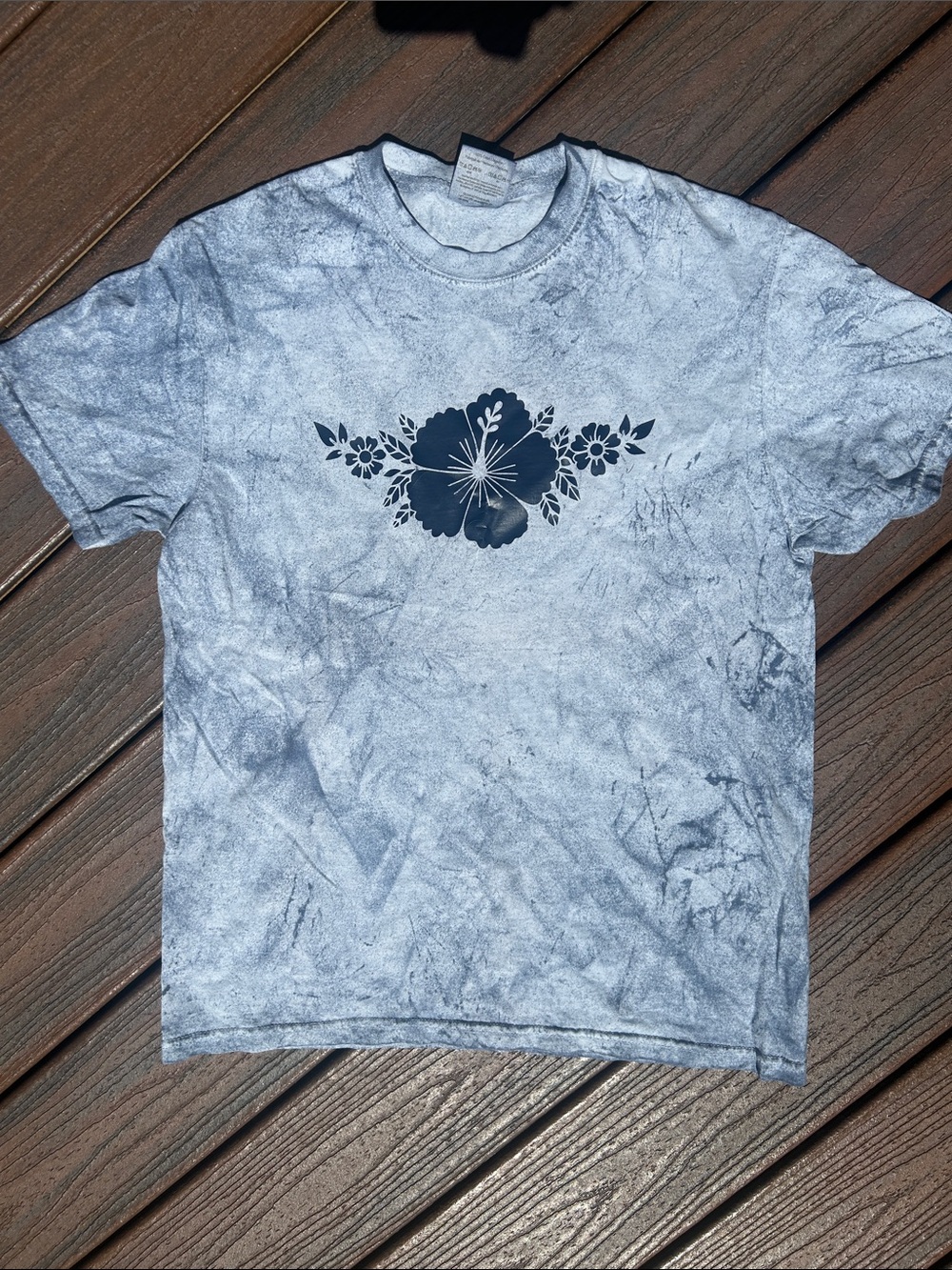 Comfort colors Blue Floral Graphic Tee